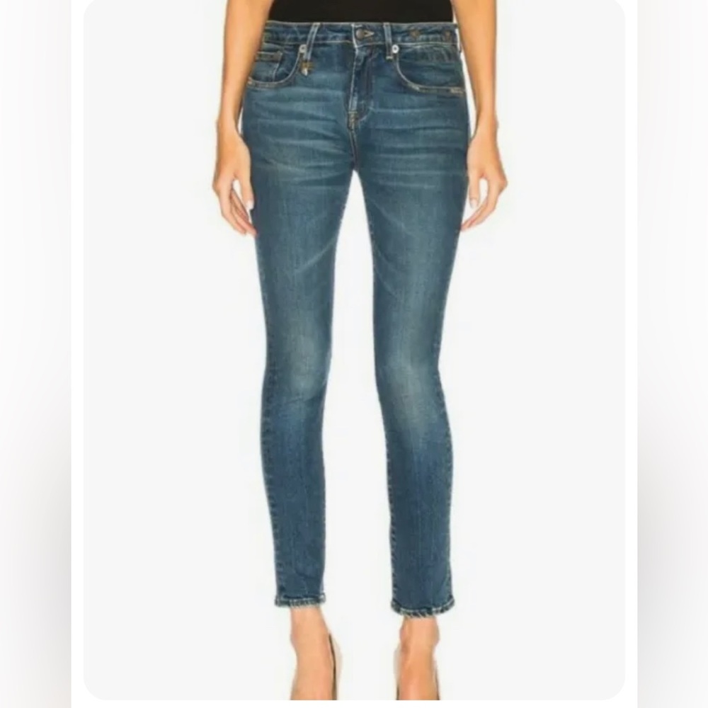 R13 "Alison" jeans in “clean medium” wash denim, size 26